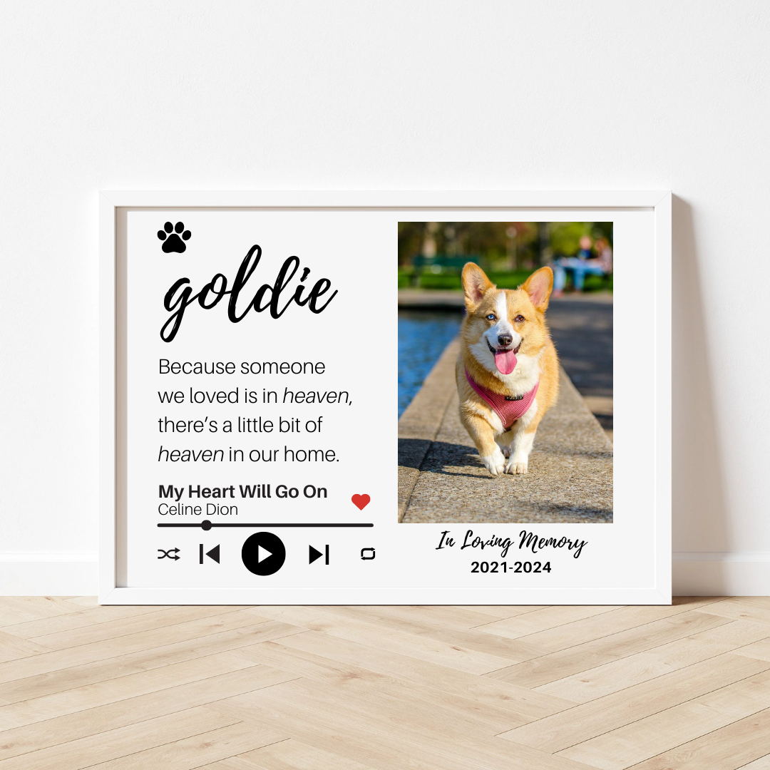 [MelodyFrame] Pet Memorial Gift, Pet Memorial Keepsake, Pet Bereavement Gift, Dog Cat Loss Sympathy Gift