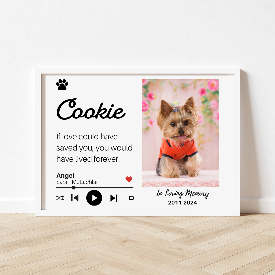 [MelodyFrame] Pet Memorial Gift, Pet Memorial Keepsake, Pet Bereavement Gift, Dog Cat Loss Sympathy Gift