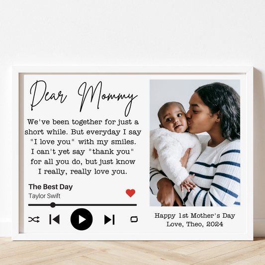 [MelodyFrame] Unique Mother's Day, Birthday Gifts for mum gift - Personalized Photo and Music, LED Light