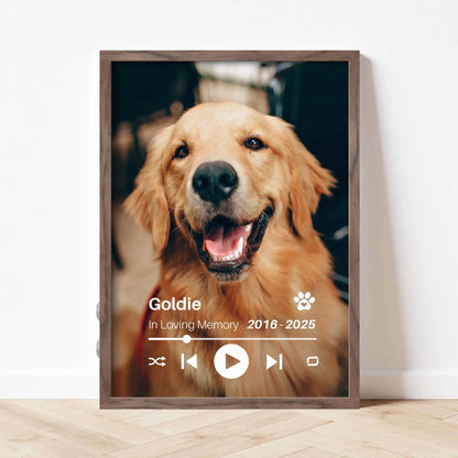 Personalized Dog Memorial Frame – Full Image Tribute – Vertical