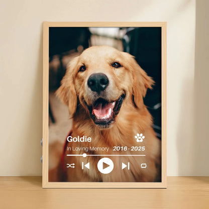 Personalized Dog Memorial Frame – Full Image Tribute – Vertical